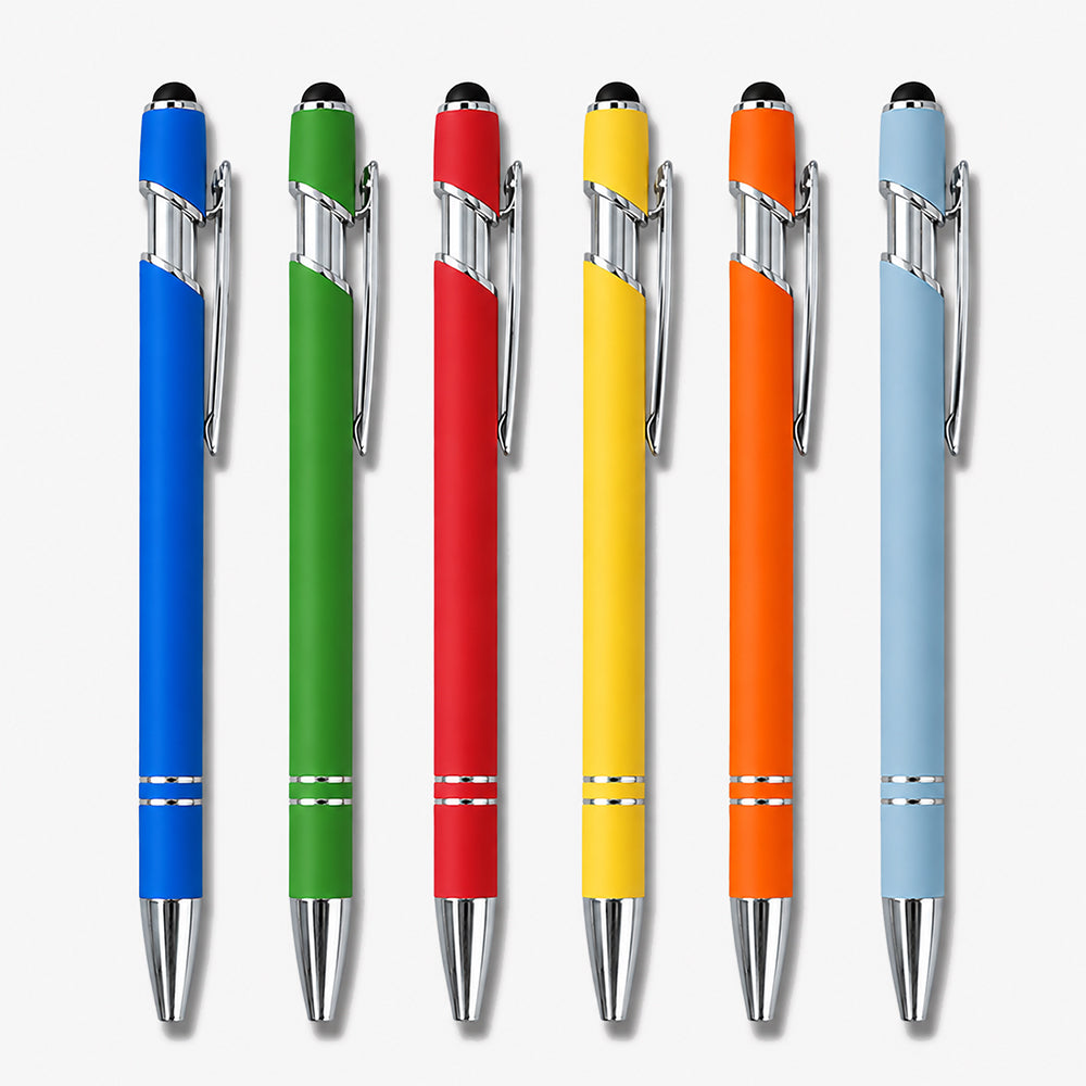 Double-Ring Stylus Ballpoint Pens