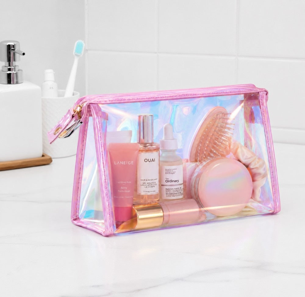 Holographic Travel Cosmetic Bags