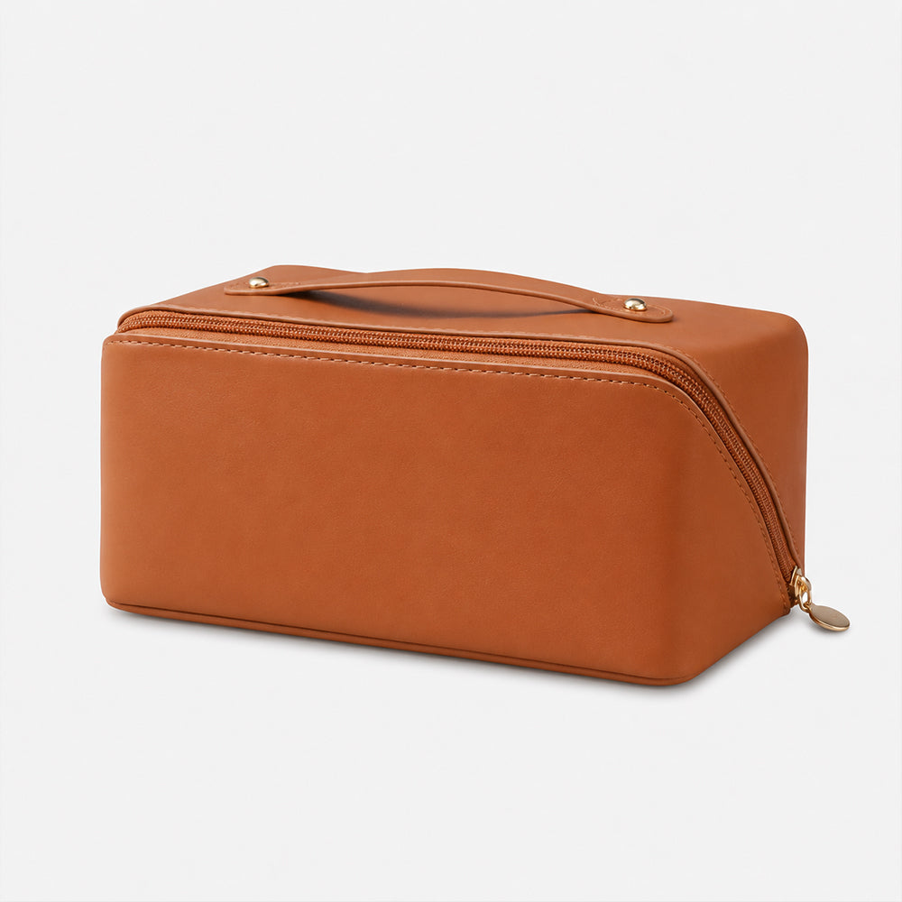PU Leather Makeup Bags With Top Handle