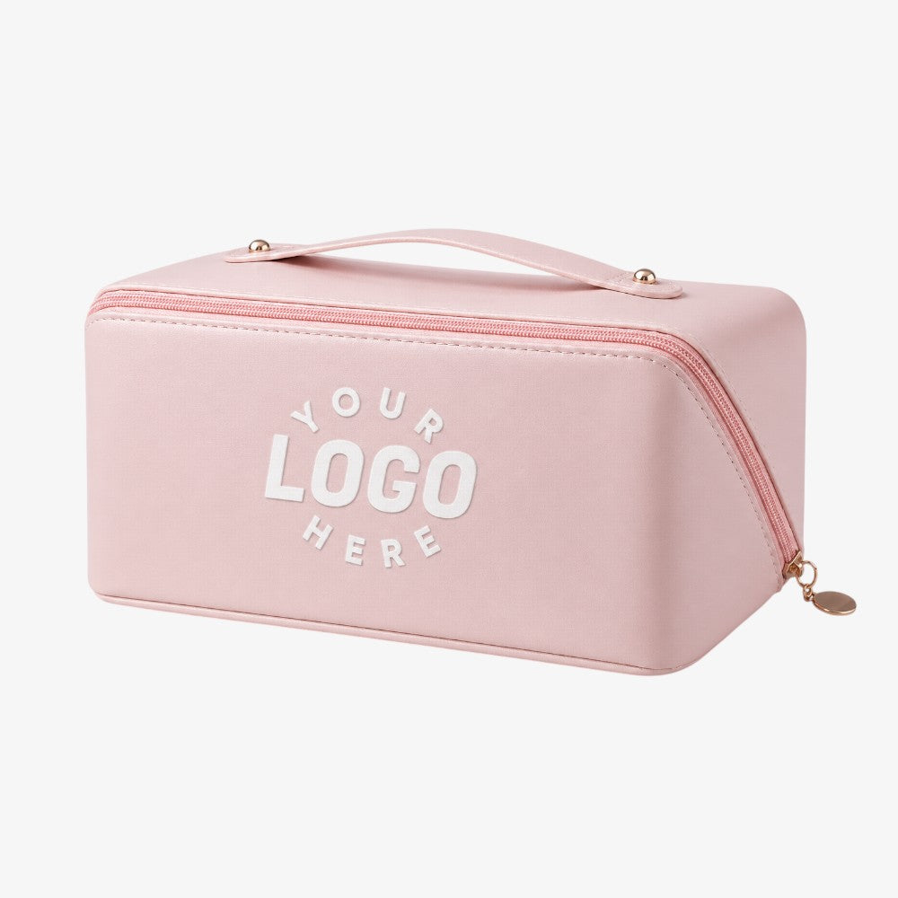 PU Leather Makeup Bags With Top Handle