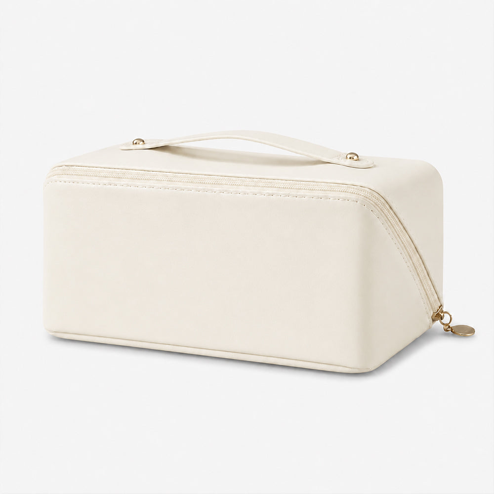 PU Leather Makeup Bags With Top Handle